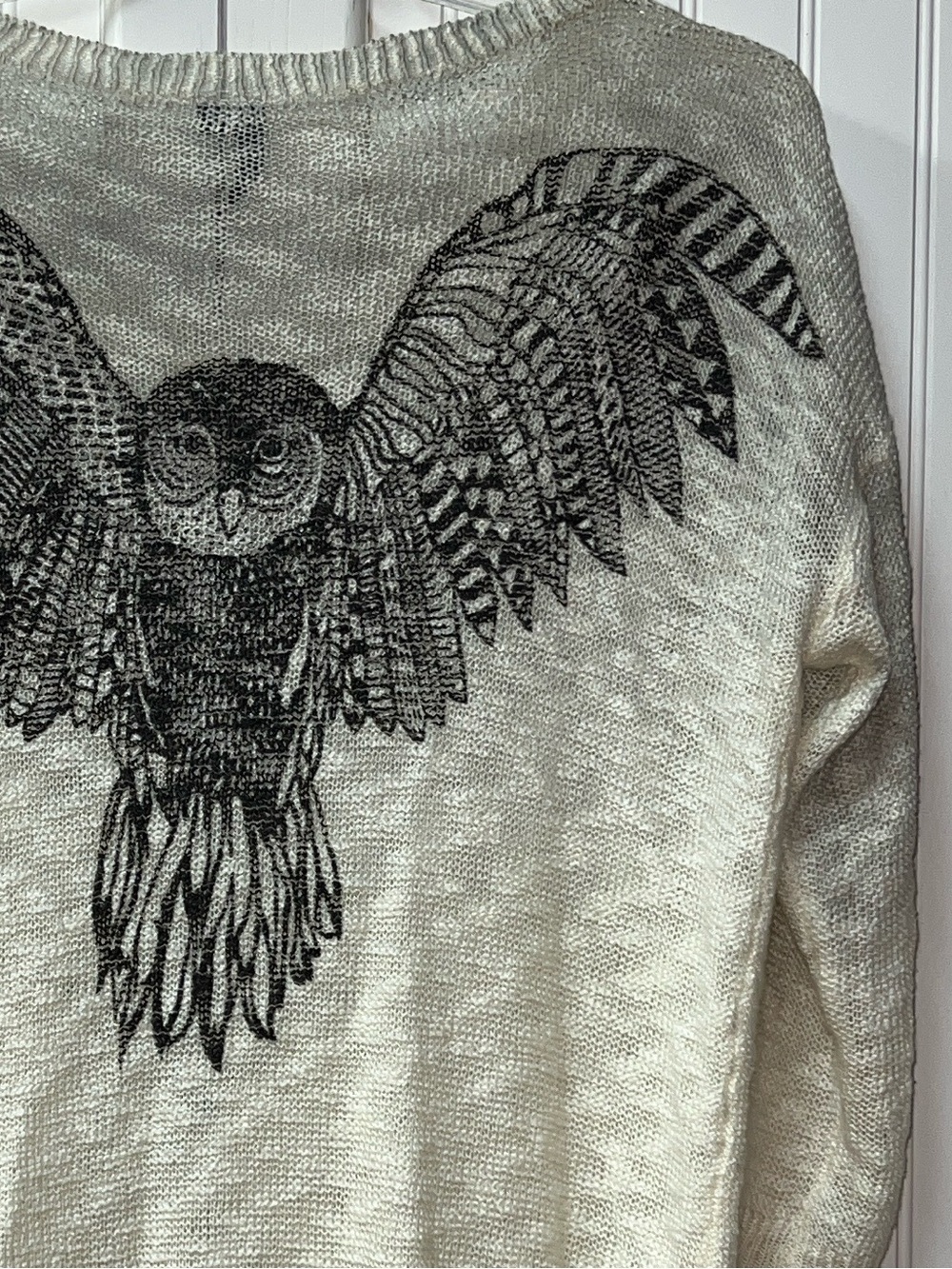 Goth Owl Sweater L Witch